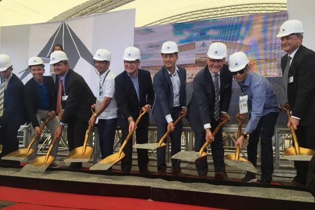 Metrojet executives and local officials break ground in Clark, Pampanga on March 6, 2019. Photo: Jon Viktor D. Cabuenas