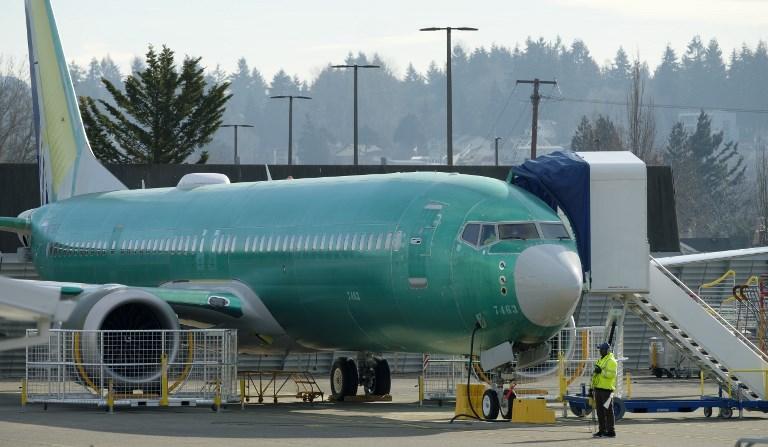 File photo of a Boeing 737 MAX 9 airplane test its engines outside of the company's factory on March 11, 2019 in Renton, Washington. Stephen Brashear/Getty Images/AFPs