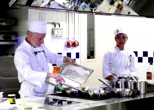 Cooking Demo by Chef Thierry Le Baut, LCBAI Technical Director. Photo courtesy of LCBAI