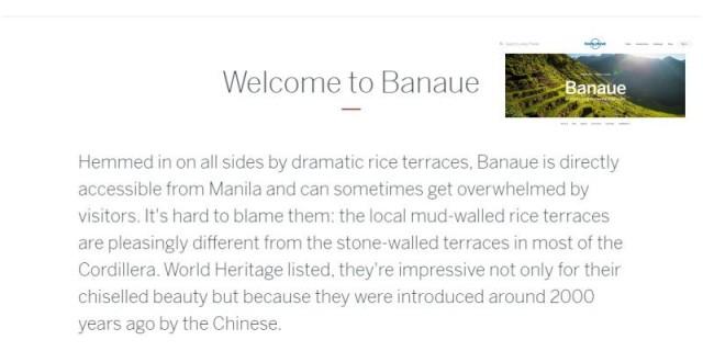 Screen grab: Lonely Planet website