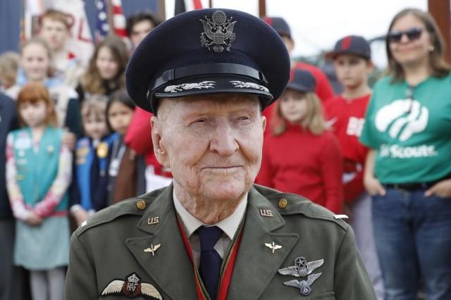 The Berlin Braves sports club dedicated their baseball and softball fields to Gail Halvorsen on the sidelines of the 70th anniversary of the end of the Berlin airlift, a spectacular humanitarian rescue mission amid the first major Cold War crisis between the West and Soviet Union. Michele Tantussi/AFP