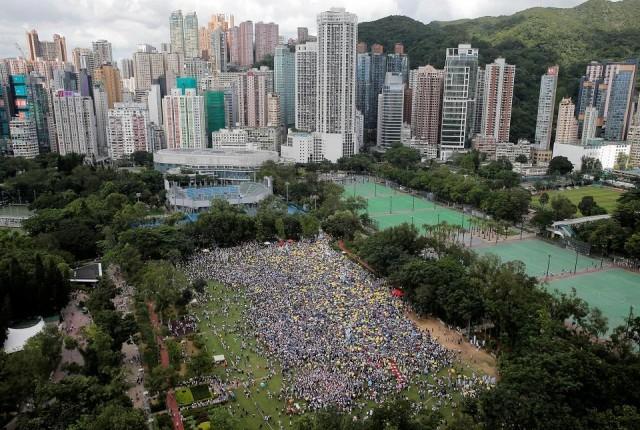 Hundreds Of Thousands March In Hong Kong To Protest China Extradition Bill