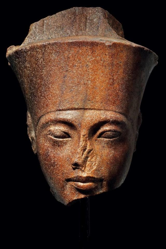 An undated handout picture released by the auction house Christie's in London on June 26, 2019, shows a 3,000-year-old stone bust of Tutankhamun, set to be auctioned in London on July 4. HO/AFP/Christie's Auction House