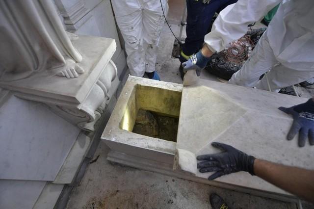 The tombs, when opened, not only did not contain Orlandi's remains; they were also empty of the remains of the two princesses supposed to be buried there. Handout/Vatican Media/AFP