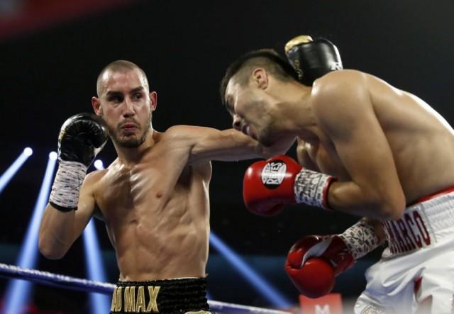 In this file photo taken on October 20, 2018, Maxim Dadashev (L) of Russia battles with Antonio de Marco of Mexico during a super lightweight bout in Las Vegas. Dadashev has died from injuries sustained in a fight in Maryland, the Russian boxing federation announced on July 23, 2019. Steve Marcus / GETTY IMAGES NORTH AMERICA / AFP