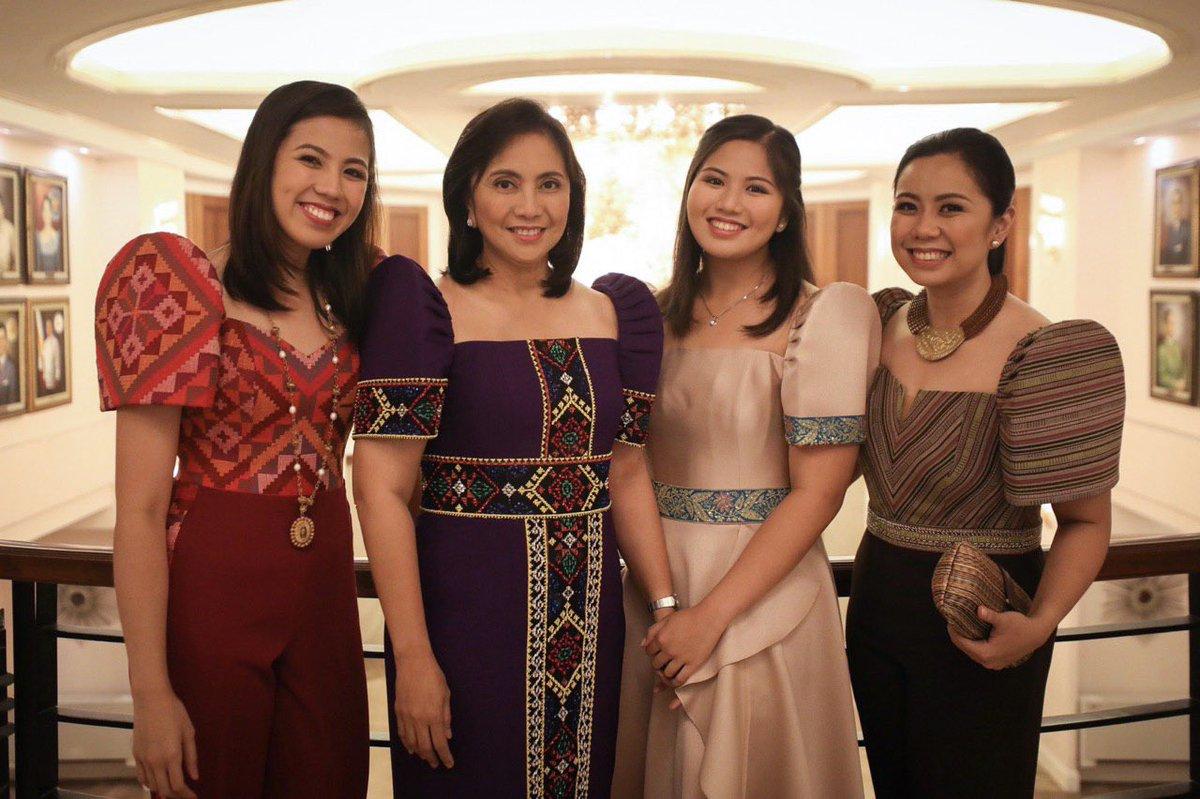 Vice President Leni Robredo and her daughters (from left) Tricia, Jillian and Aica at the Batasan Pambansa for the President's State of the Nation Address on July 22, 2019. Photo: Tricia Robredo's Twitter account 