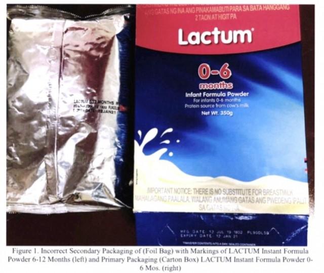 Mead Johnson recalls Lactum infant formula batch on productlabel mismatch