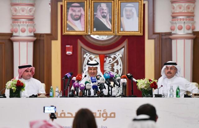 Saudi Energy minister Prince Abdulaziz bin Salman speaks during a news conference in Jeddah, Saudi Arabia September 17, 2019. REUTERS/Waleed Ali