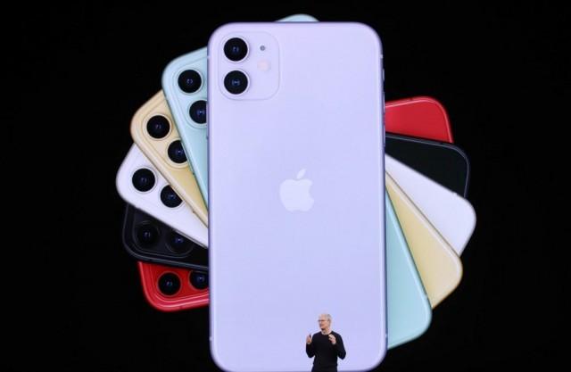 Apple CEO Tim Cook announces the new iPhone 11 as he delivers the keynote address during a special event on September 10, 2019 in the Steve Jobs Theater on Apple's Cupertino, California campus. Apple unveiled new products during the event. Justin Sullivan/Getty Images/AFP