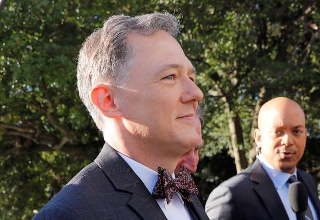 George Kent, deputy assistant secretary of state for Europe and Eurasian Affairs, arrives to testify at a closed-door deposition as part of the Democratic-led US House of Representatives impeachment inquiry into US President Donald Trump on Capitol Hill in Washington, US, October 15, 2019. REUTERS/Carlos Jasso