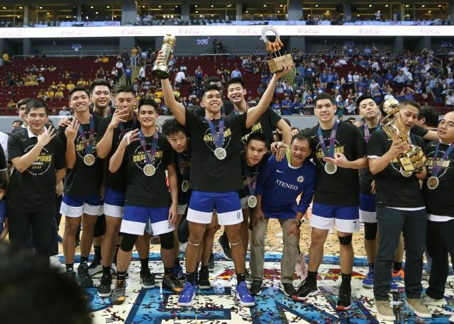 King Eagle Thirdy Ravena relishes the title win and the finals MVP award. Zeke Alonzo