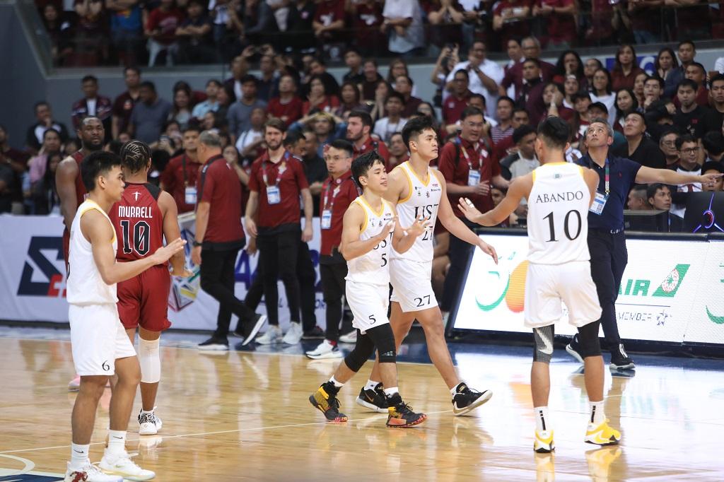 Renzo Subido (5) was the hero of the day for UST. Zeke Alonzo