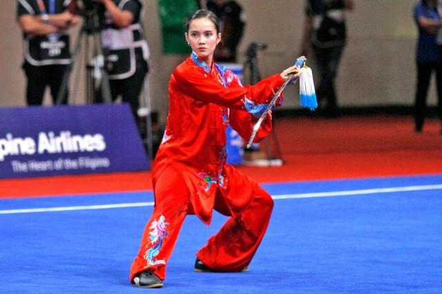 Agatha Wong won her second gold in wushu. Danny Pata