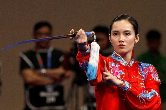 Agatha Wong won her second gold medal in SEA Games 2019 wushu. Danny Pata