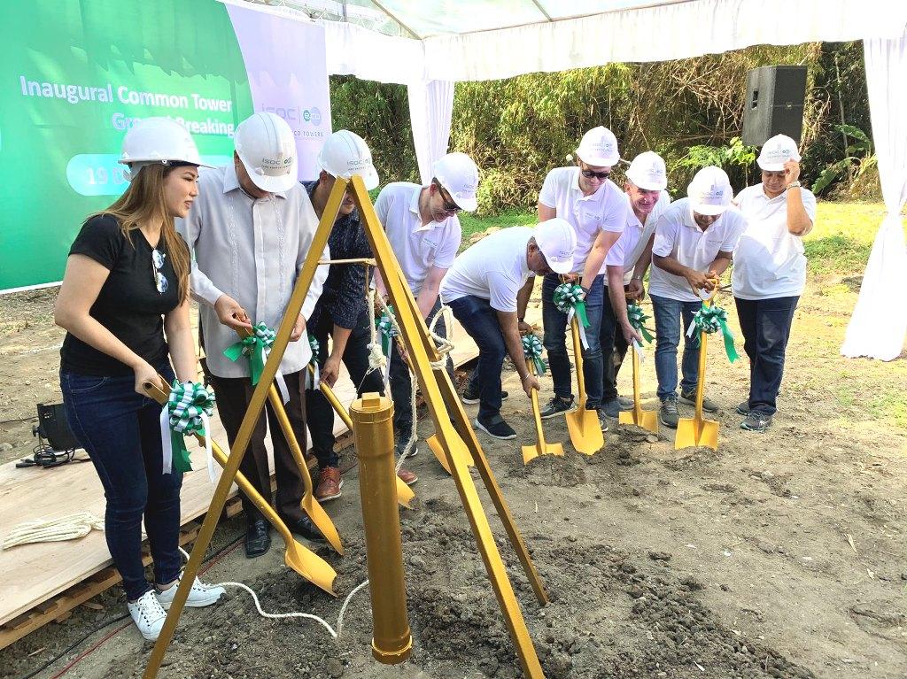 ISOC-edotco on Thursday, December 19, 2019 broke ground for its first common tower facility in the country. Company officials with Department of Information and Communications Technology Undersecretary Eliseo Rio Jr. lead the groundbreaking in Bacoor, Cavite. Ted Cordero, GMA News