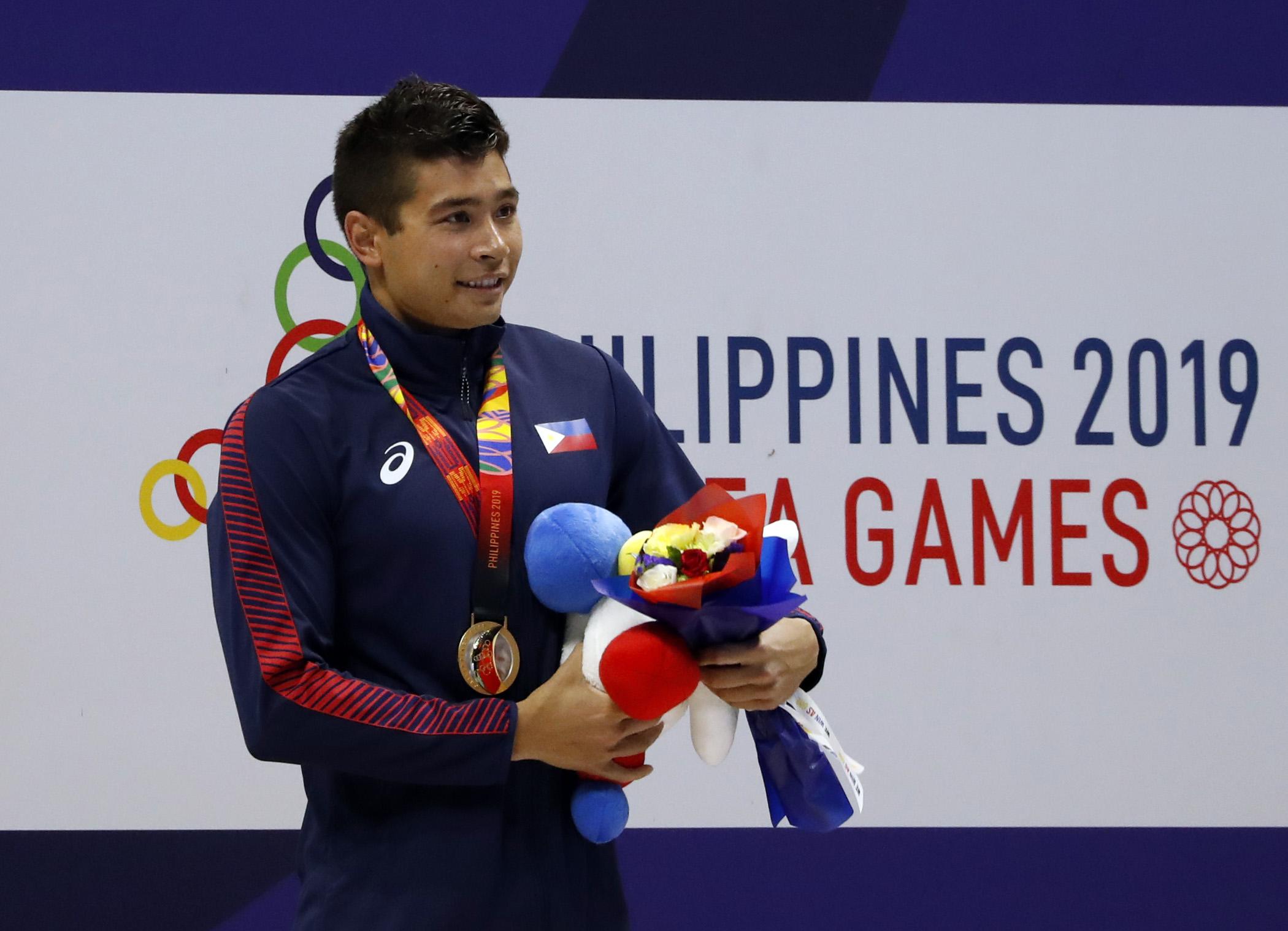 James Deiparine won the Philippines' first SEA Games swimming gold in 10 years. Zeke Alonzo