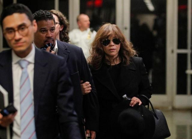 Actor Rosie Perez exits after testifying during film producer Harvey Weinstein's sexual assault trial at New York Criminal Court in the Manhattan borough of New York City, New York, U.S., January 24, 2020. REUTERS/Brendan McDermid