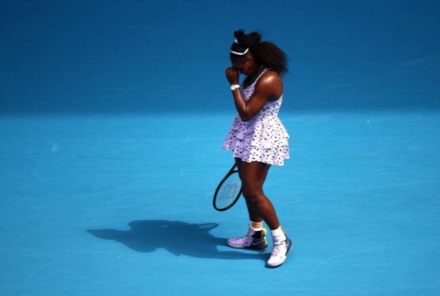 Tennis - Australian Open - Third Round - Melbourne Park, Melbourne, Australia - January 24, 2020 Serena Williams of the U.S. reacts during the match against China's Qiang Wang REUTERS/Hannah Mckay