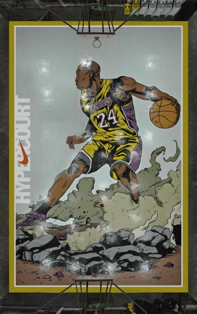Kobe Bryant mural at the basketball court of Barangay Ususan in Taguig City. CONTRIBUTED PHOTO