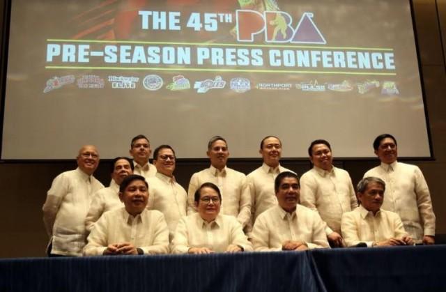 The PBA held its pre-season conference on Tuesday at the Conrad Hotel in Pasay City. Present were PBA Commissioner Willie Marcial and the PBA Board of Governors. The PBA will open their 45th season on March 8. (ZEKE ALONZO/GMA News)
