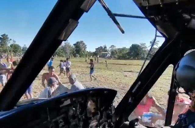 The AFP conducts 'bayanihan air drop' relief operations in Cagayan.