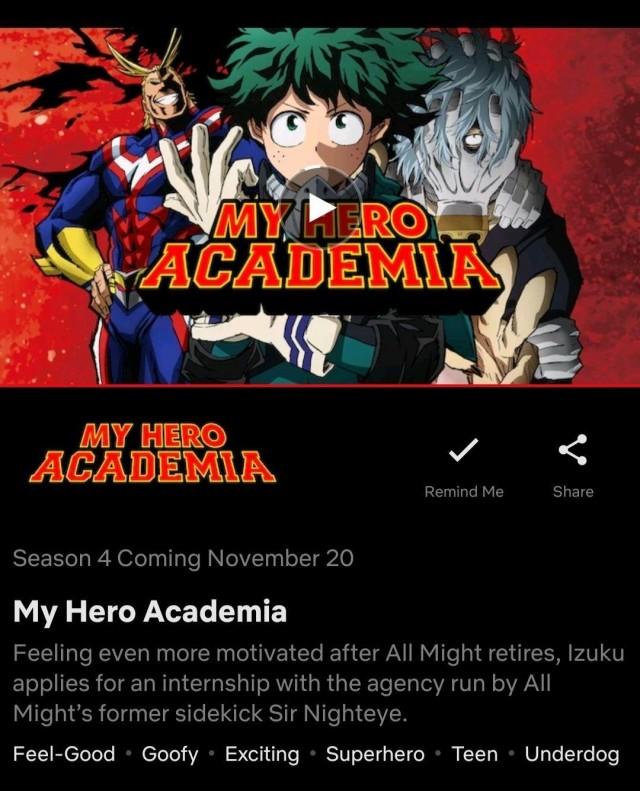 My Hero Academia' Season 4 is coming to Netflix this November | GMA News  Online