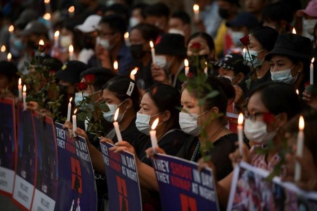 Myanmar police crack down on protests after envoy appeals to UN to stop coup