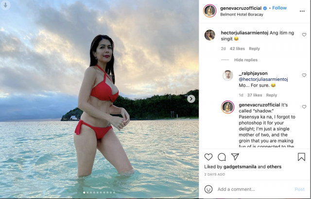 Screen grab from Instagram @genevacruzofficial