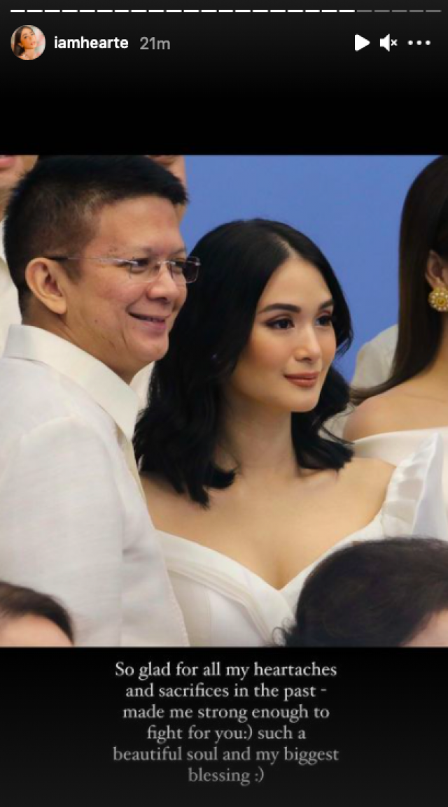 Screen grab from Heart Evangelista's Instagram stories