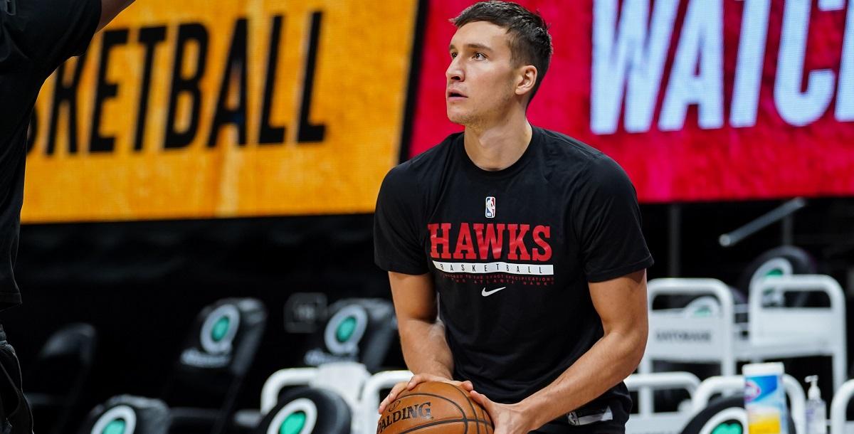 Atlanta Hawks guard Bogdan Bogdanovic (13) during the first half of an NBA  basketball game against the San Antonio Spurs in San Antonio, Sunday, March  19, 2023. (AP Photo/Eric Gay Stock Photo - Alamy