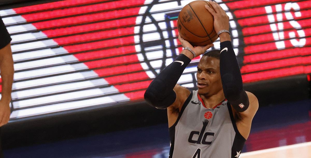 Russell Westbrook of the Washington Wizards shoots the ball during