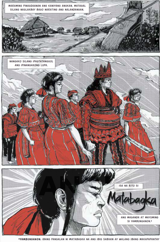 The Talaandig epic also tells the story of the indigenous peoples' struggle for ancestral land (photo courtesy of Mong Barcelon and Anino Comics)