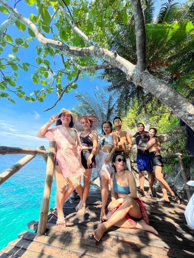 Yvonie enjoys the beach with her friends and family after three years of being apart