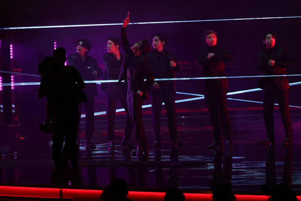 BTS gets standing ovation for James Bond-inspired Grammys performance