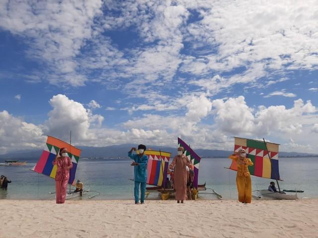Colors of Zamboanga: A traditional dance was performed on the pinkish-white sands of Great Santa Cruz Island.