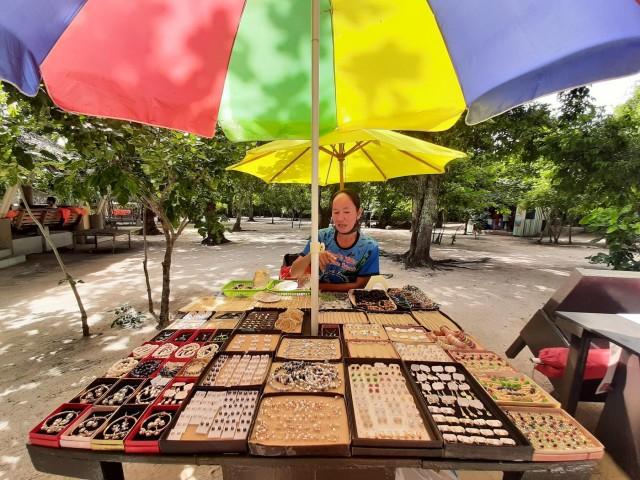 Vanessa Taup has been selling souvenir items on Great Santa Cruz Island for 15 years now