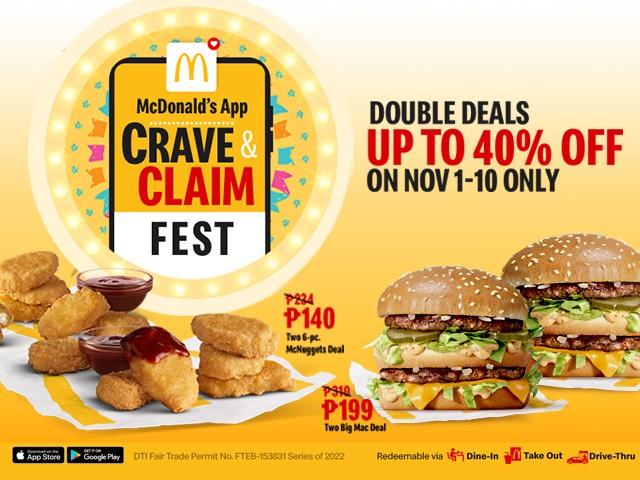 favorit værdighed Sikker Deals are just too good at the McDonald's App Crave & Claim Fest, they'll  make you run to McDonald's now! | GMA News Online