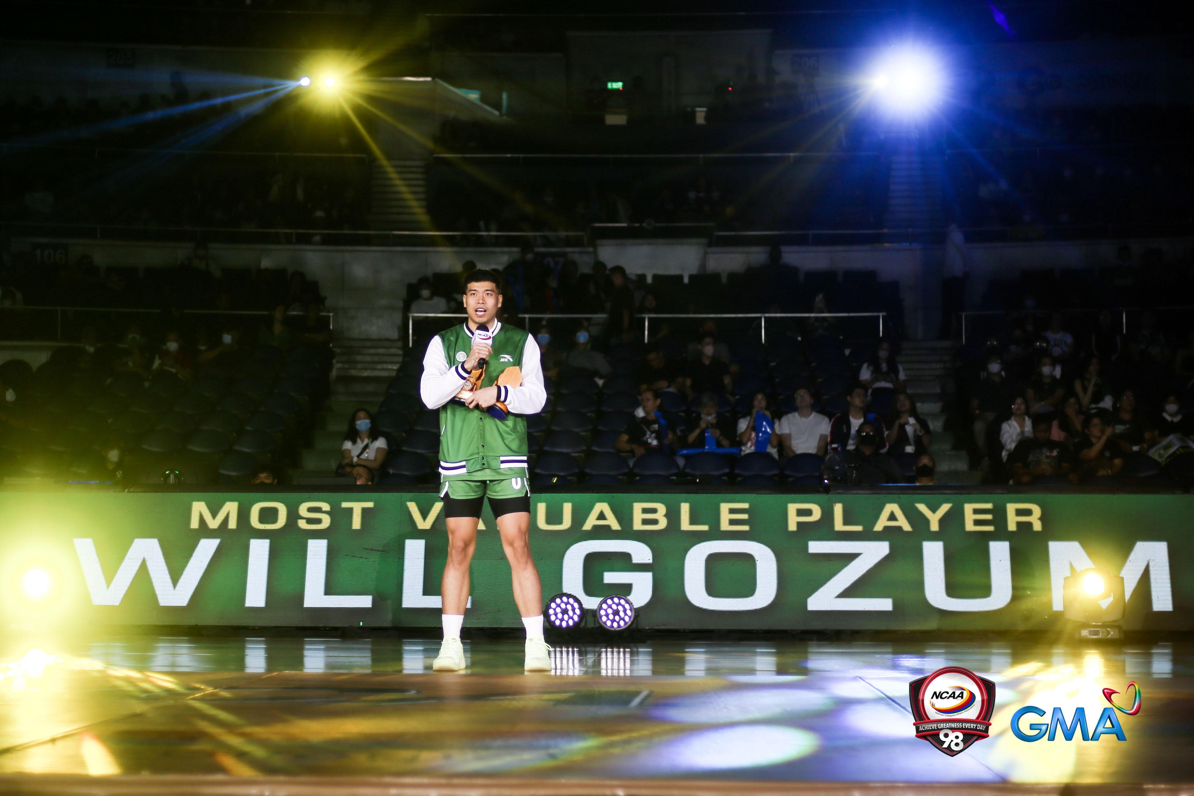 NCAA MVP Will Gozum hoping to eclipse Benilde legend Sunday Salvacion's achievement