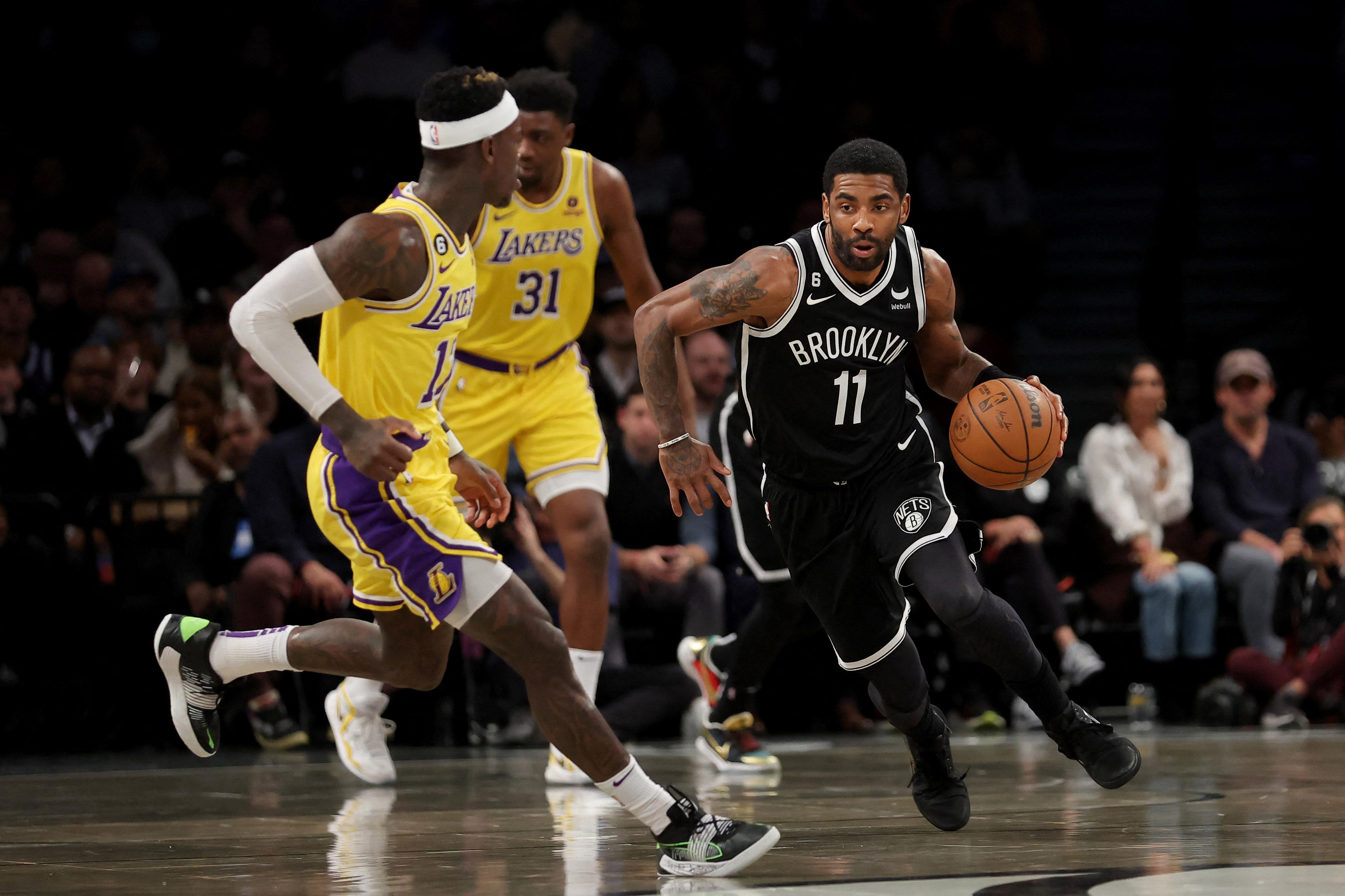 Kyrie Irving, Nets hold off Lakers