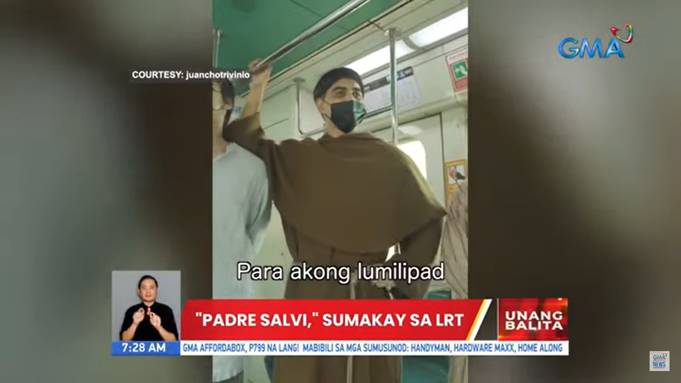 Padre Salvi Sumakay Sa Lrt Balitambayan