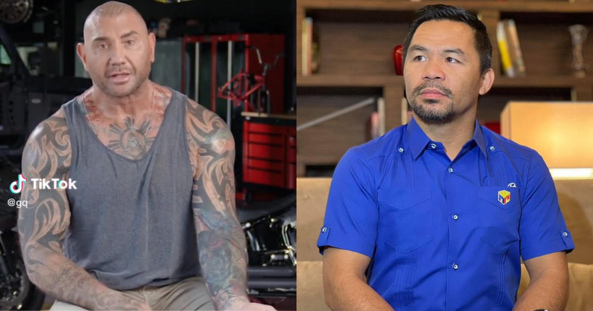 Dave Bautista diz que cobriu tatuagem de Manny Pacquiao após