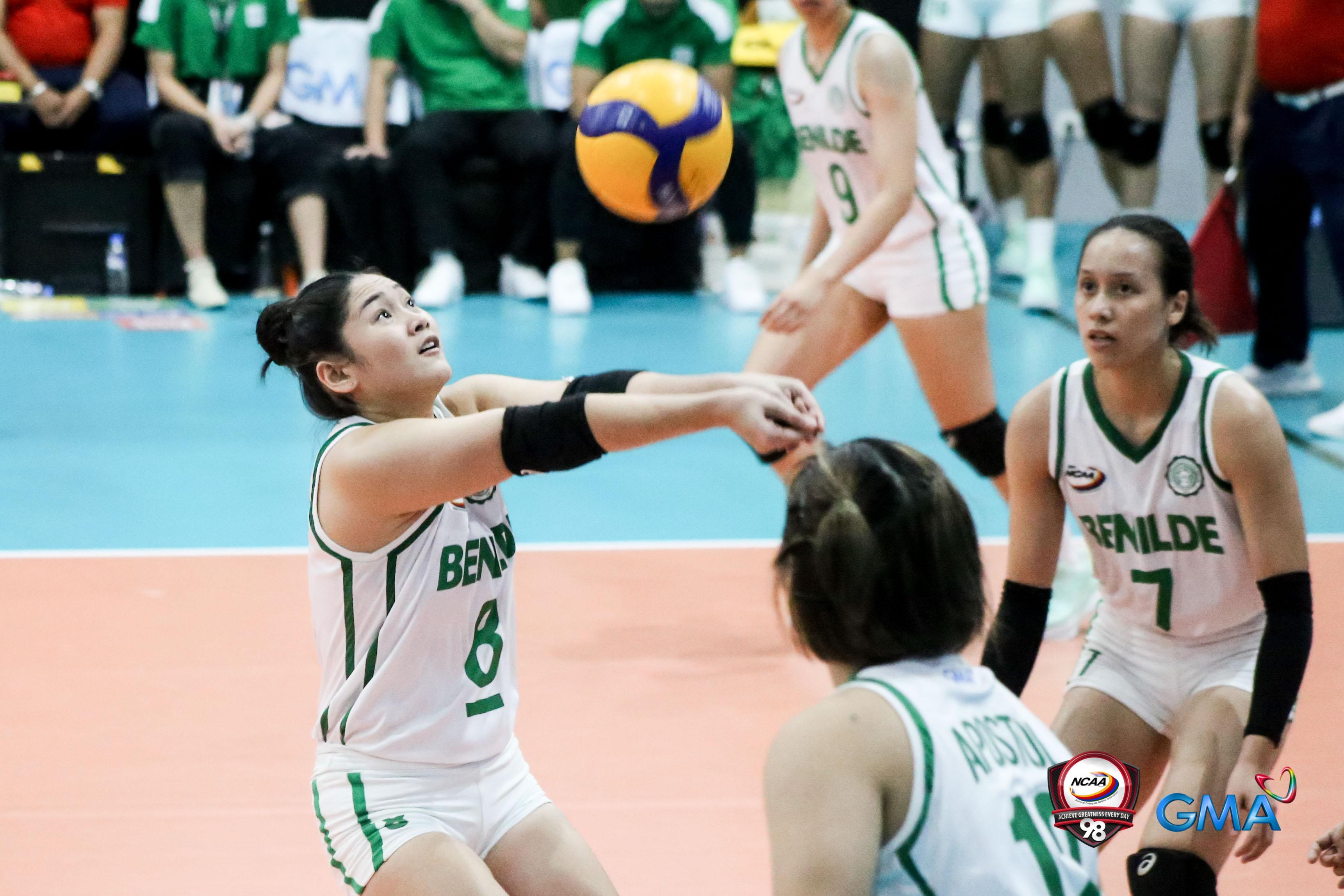 Benilde Survives Five Set Scare From Mapua Extends Win Streak To 24