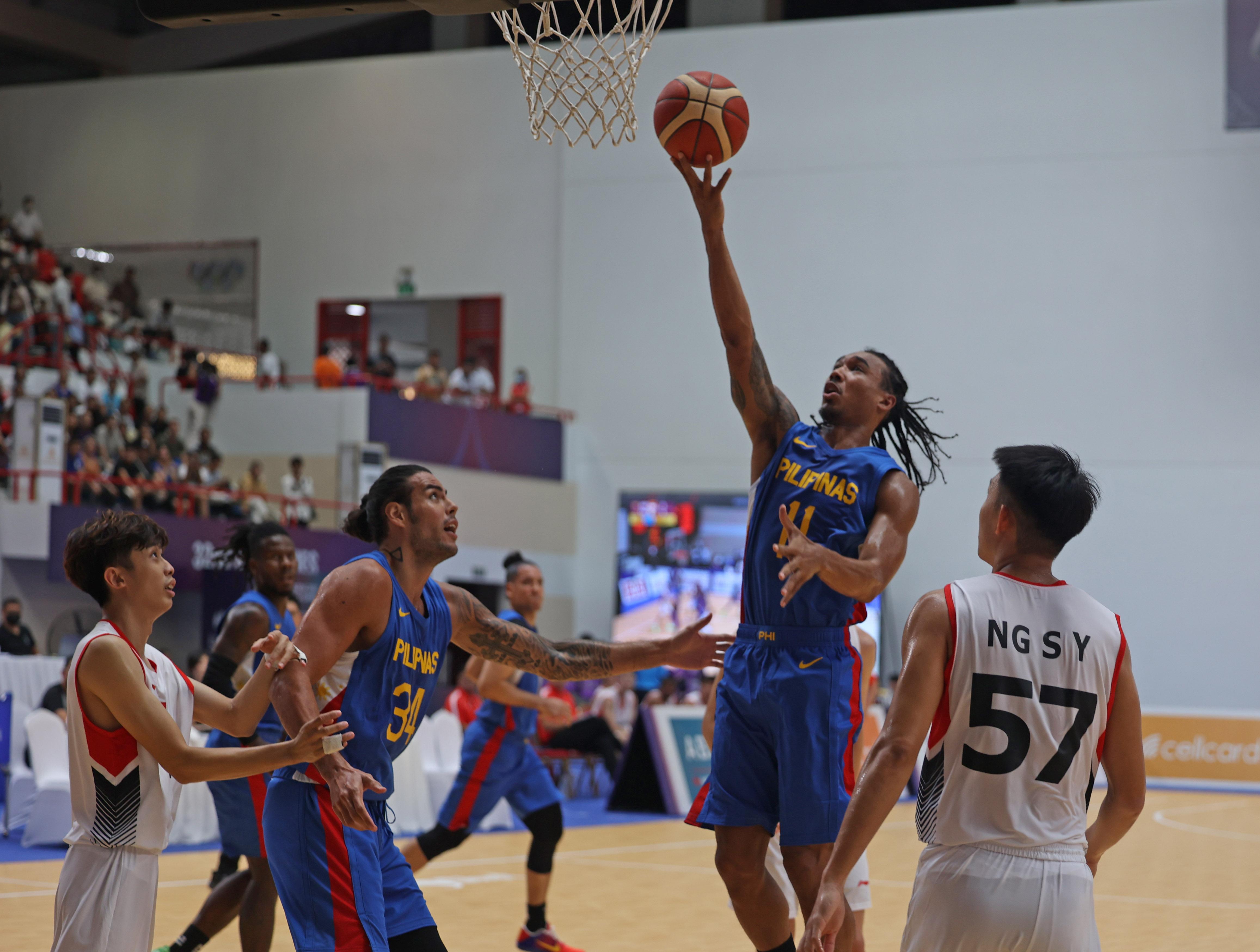 Gilas rebounds from Cambodia loss, books SEAG semis slot with 60-point  blowout of Singapore