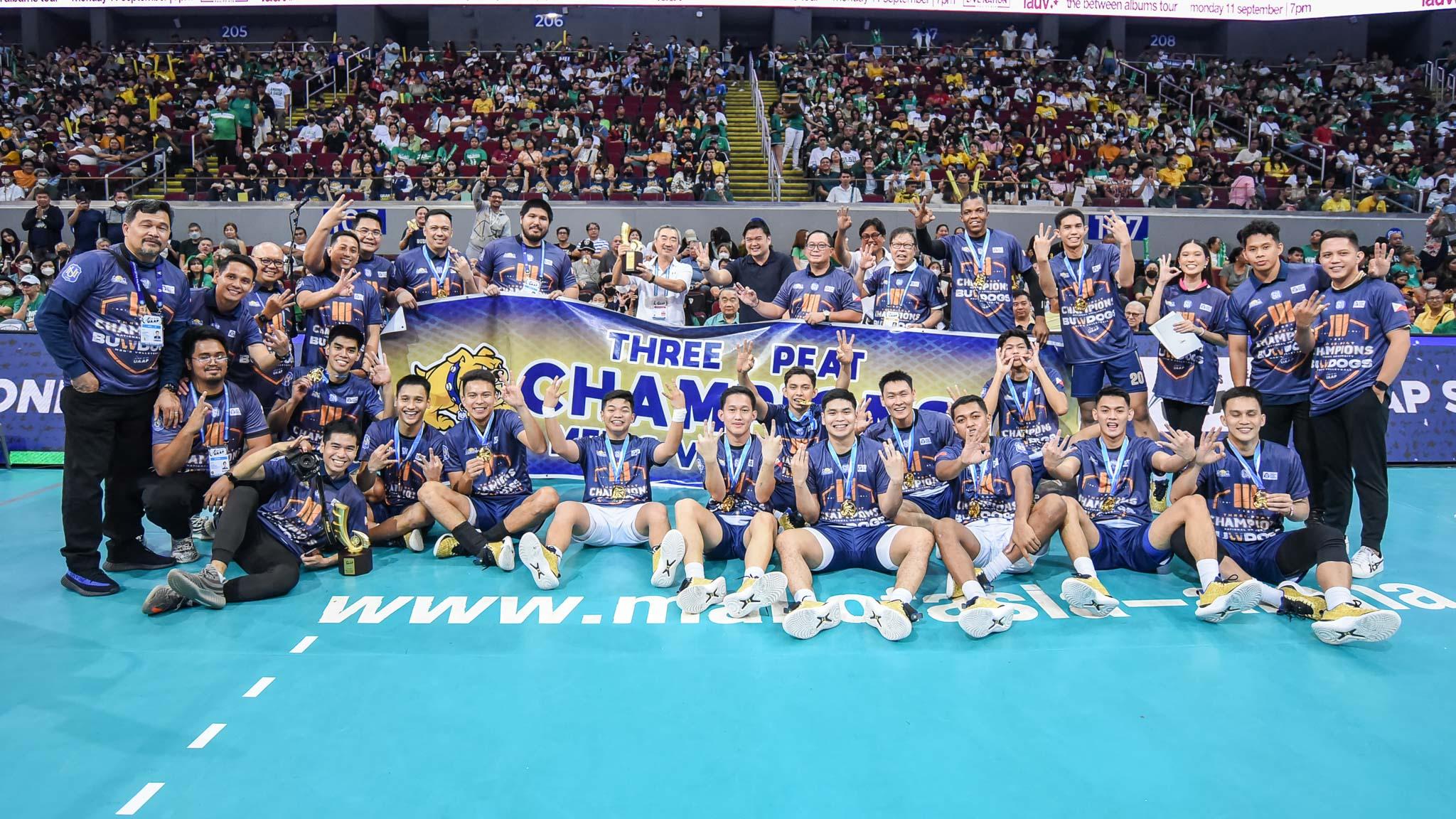 NU completes season sweep en route to third straight UAAP mens volleyball crown GMA News Online