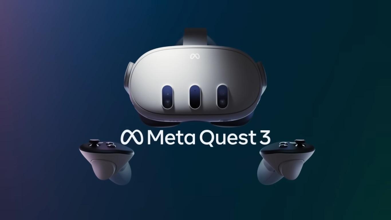 Meta Quest 3 Virtual Reality and Mixed Reality Headset