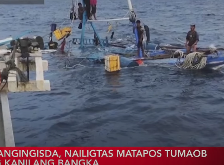 Mangingisda Nailigtas Matapos Tumaob Ang Kanilang Bangka Sa Masbate