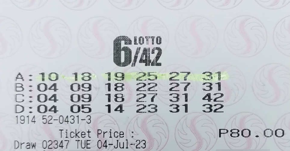 Lotto result shop 42