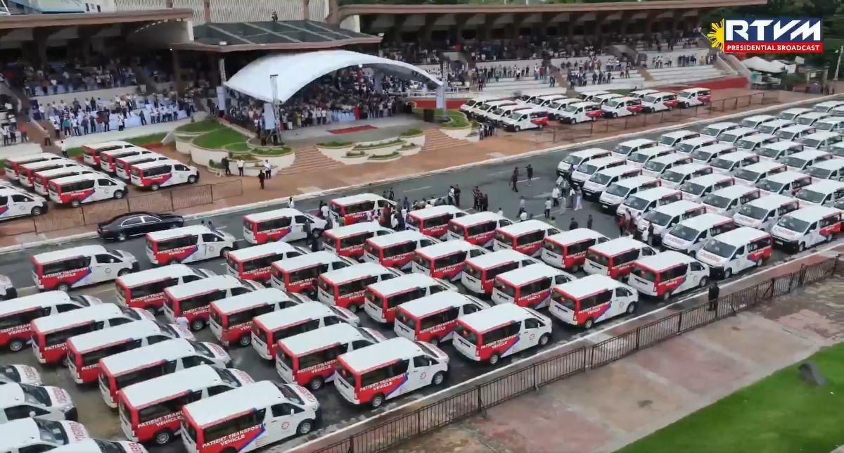 Marcos distributes patient transport vehicles to Luzon provinces thumbnail
