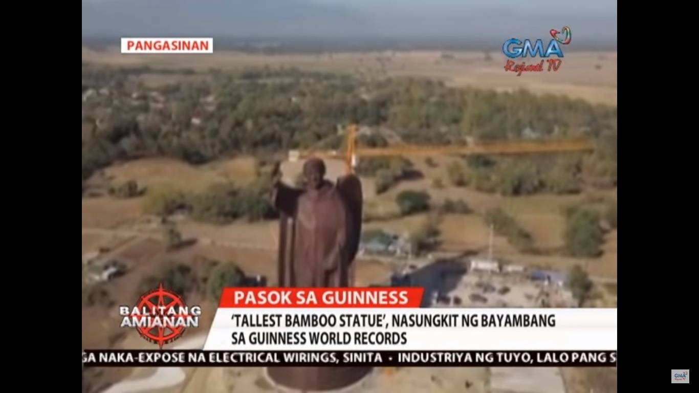 Balitang Amianan Tallest Bamboo Statue, Nasungkit ng Bayambang sa