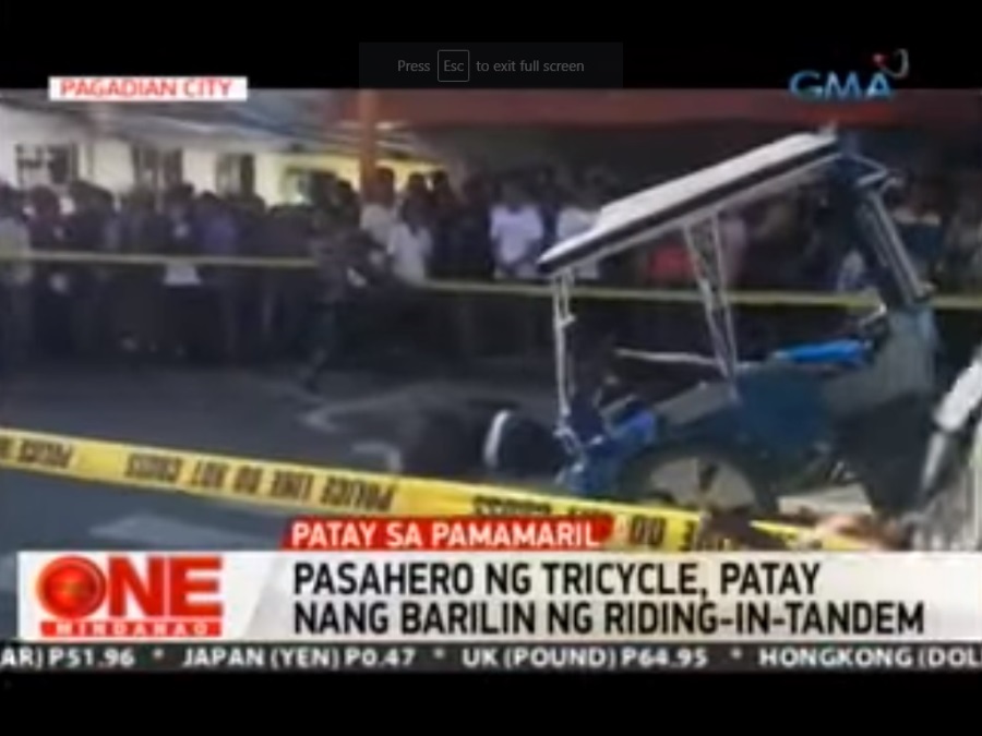 One Mindanao Pasahero ng Tricycle Binaril, Patay One Mindanao GMA